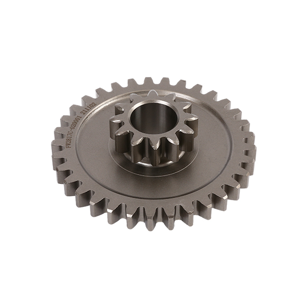 Crane outrigger double gear